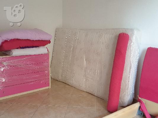 PoulaTo: κρεβάτι ημίδιπλο + στρώμα+συρταριέρα