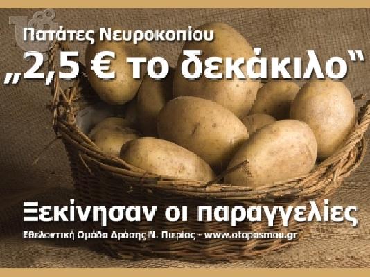 PoulaTo: Πατάτες Νευροκοπίου, 2.5 ευρώ το δεκάκιλο