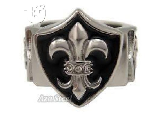 PoulaTo: RING Black Knight 316L Stainless Steel Size 20/22