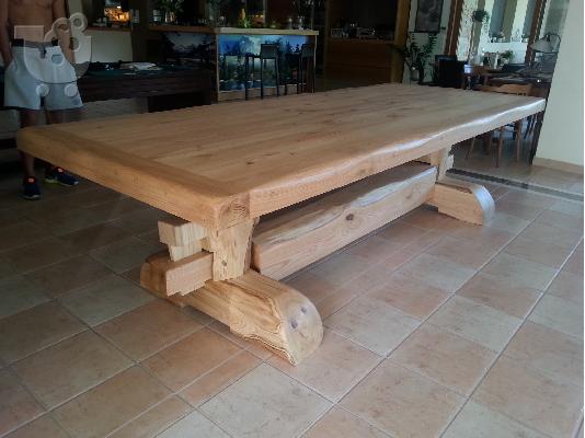 Μοναστηριακά τραπέζια από μασίφ ξύλο δρυς καστανιά οξιά...