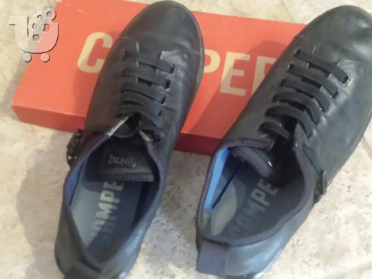 PoulaTo: CAMPER ανδρικά δερμάτινα παπούτσια Νο43, μαύρα, εξαιρετικά   29,00€ ελαστ.κορδόνι