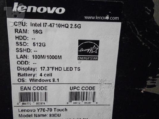 Lenovo Y70-Y70 TOUCH Laptop