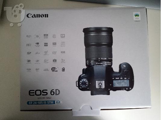 PoulaTo: Νέα Canon EOS 6D 20.2MP CMOS ψηφιακή φωτογραφική μηχανή SLR Kit φωτογραφική μηχανή Μαύρο + 24-105mm IS ΦΑΚΟΣ