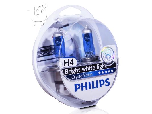 PoulaTo: Λάμπες Philips Crystal Vision H4 4300K 60/55W Κωδικός 12342CVSM