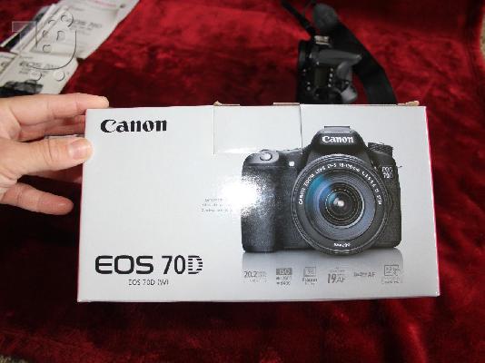 PoulaTo: Φωτογραφική μηχανή ψηφιακής SLR Canon EOS 70D 20,2MP - μαύρη (Kit w / EF-S 18-135mm