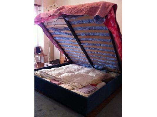 PoulaTo: κρεβάτι υπέρδιπλo με αποθηκευτικό χώρο-krevati