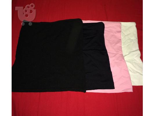 PoulaTo: 4 στράπλες μπλουζάκια άσπρο μαύρο και ροζ