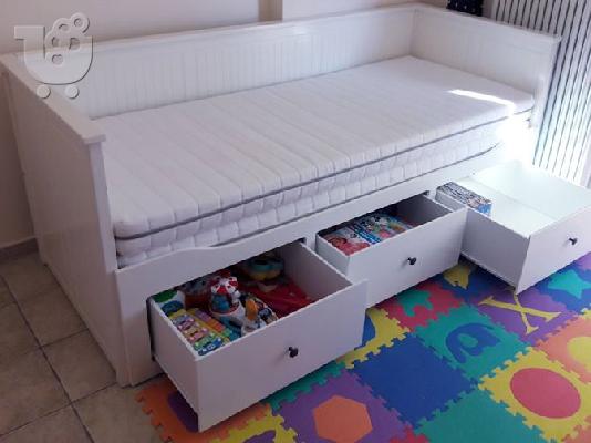 PoulaTo: Καναπές- κρεβάτι με τρία (3) συρτάρια