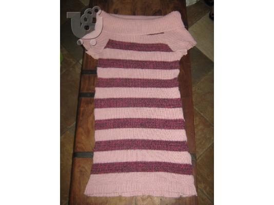 PoulaTo: 0726 Μπλουζοφορεμα χειμωνιατικο κοντομανικο ροζ-φουξια για κοριτσι 10-12 ετων, σε πολυ καλη κατασταση.