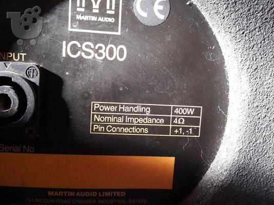 2 Martin Audio Sub-Woofer μαζί με ενισχυτές Crown 460 και 800