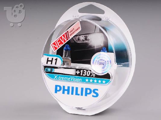 PoulaTo: Λάμπες Philips X-treme Vision H1 +130% 3700K 55W Κωδικός 12258XVS2