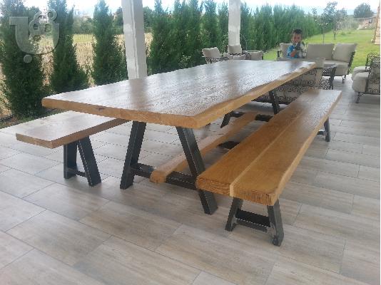 Μοναστηριακά Τραπέζια από ξύλο μασίφ δρυς, καστανιά και οξια...