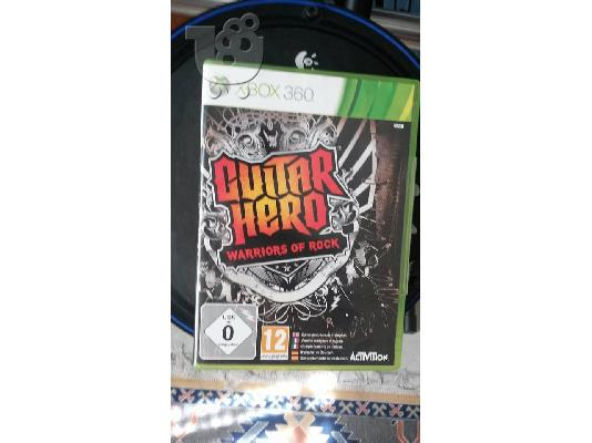 Πλήρες σετ Guitar hero για Xbox 360. Drums Logitec wireless, κιθαρα και το παιχνιδι Guitar...