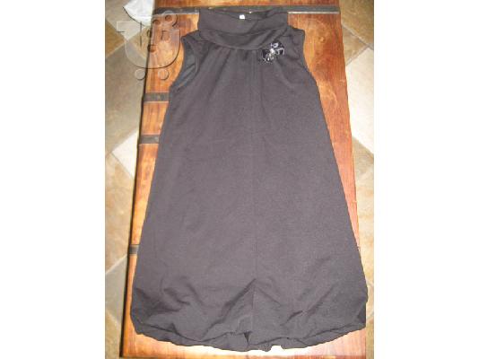 PoulaTo: 0661 AGGRESSIVE μαυρο φορεμα balou αμανικο με φοδρα για κοριτσι 11-12 ετων (2 φορες φορεμενο).