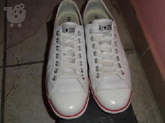 Converse all star white slim leather low προσφορά σοκ!