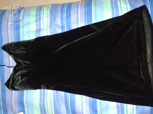 PoulaTo: βελουτε φορεμα μαυρο μεσατο