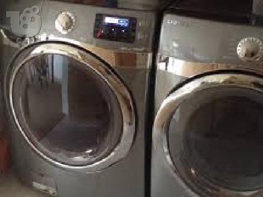 Samsung Stainless Platinum Front Load Laundry Pair with WF42H5200AP