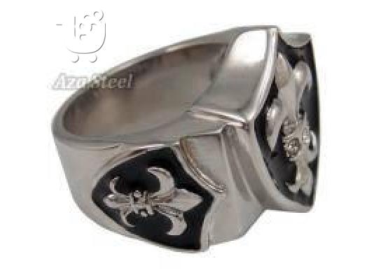 RING Black Knight 316L Stainless Steel Size 20/22
