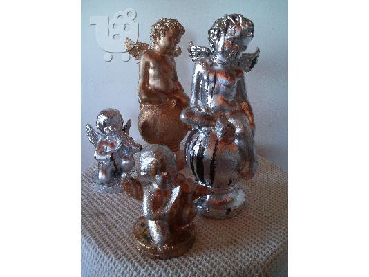 HAND MADE CANDLE- HOLDERS- ANGELS-MADONNAS& DECOR ITEMS-BY NIKOS TSOKOS.