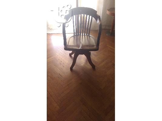 PoulaTo: Αντίκα, ξύλινη καρέκλα γραφείου