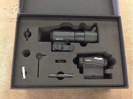 PoulaTo: SIG SAUER ROMEO5 RED DOT SIGHT WITH JULIET3 3X MAGNIFIER COMBO SORJ53101 (PRICE USD 360)