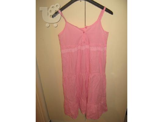 PoulaTo: 0558 SFERA GIRLS ροζ καλοκαιρινο φορεμα με κουμπακια μπροστα πολυ δροσερο για 10-12 ετων κοριτσακι.