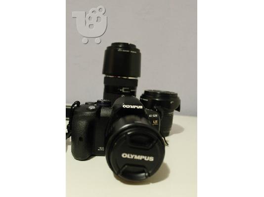 Olympus E-520 με 3 φακούς και πολλά extra