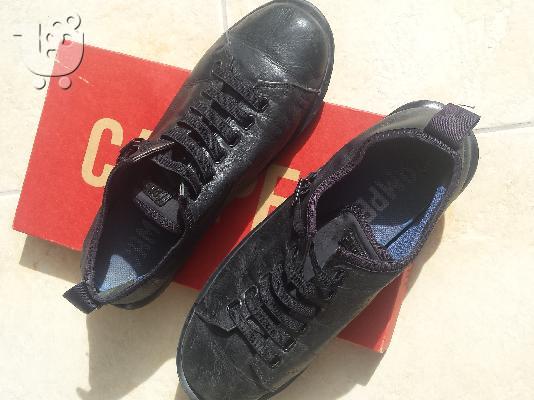 CAMPER ανδρικά δερμάτινα παπούτσια Νο43, μαύρα, εξαιρετικά 38,00€ ελαστ.κορδόνι...