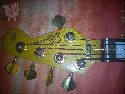   sx vintage custom 5 string gold keys bass