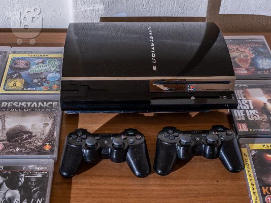 PoulaTo: ps3 Fat 120GB HDD + 2 controllers + 14 games