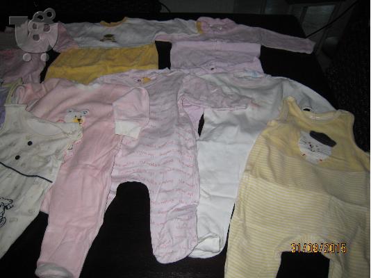 PoulaTo: 175 τεμάχια δίαφορα ρούχα και αξεσουάρ 0-12 μηνών για κοριτσάκι