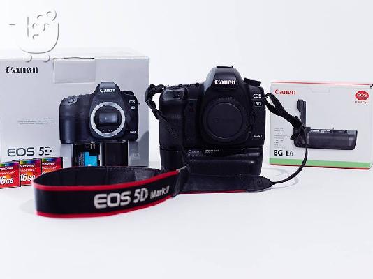 PoulaTo: Canon 5D mkII + Battery Grip BG-E6 + μπαταρίες + κάρτες μνήμης