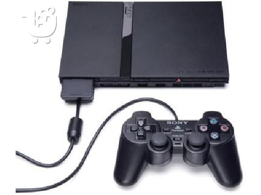 PoulaTo: Sony Playstation 2 Chipped+ Dual Shock+tv Controler+games