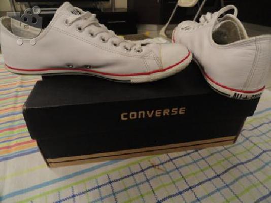 Converse all star white slim leather low προσφορά σοκ!