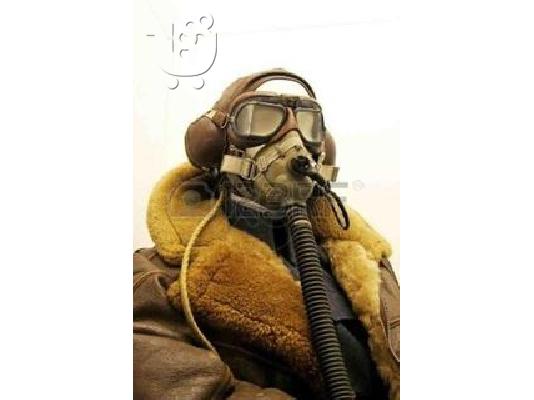 PoulaTo: ΜΠΟΥΦΑΝ δερμάτινο Β' παγκοσμιου flying bomber pilot uk συλλεκτικό κομματι μεγεθος xl σε αριστη κατασταση ελαχιστη χρηση 6944844442