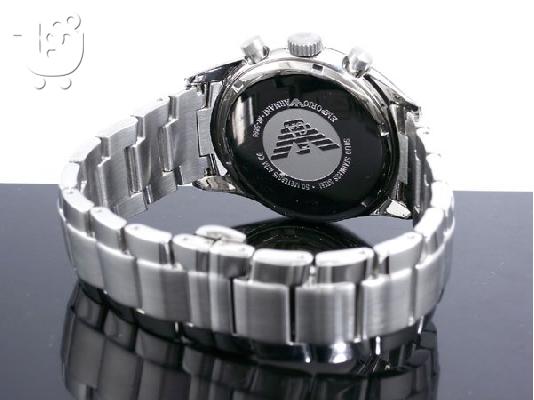 Emporio Armani Mens Chronograph Stainless Bracelet Watch AR5860