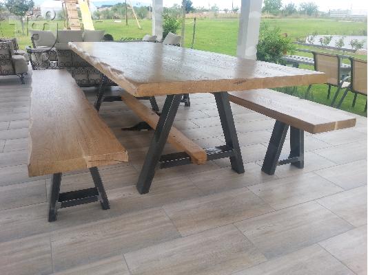 PoulaTo: Μοναστηριακά τραπέζια από μασίφ ξύλο δρυς καστανιά οξιά