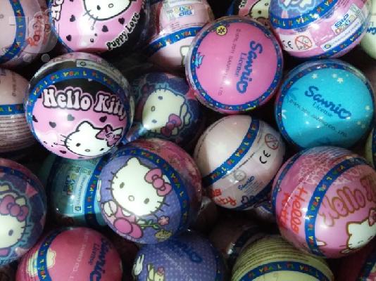 PoulaTo: Ελαστική μπάλα Hello Kitty Φ100 (100 τεμάχια)