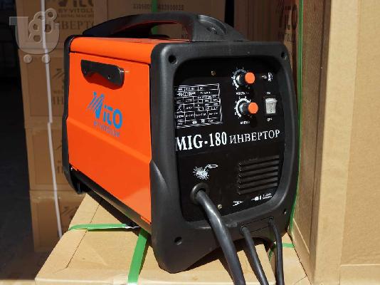 INVERTER MIG-MAG μηχανές συγκόλλησης VITO-MIG180 με ενσωματωμένο τροφοδότη σύρματος...