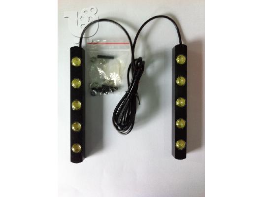 PoulaTo: DRL Μπαρα 5 LED Μεταλλική