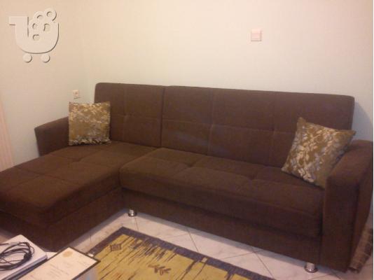 PoulaTo: Γωνιακός καναπές-κρεβάτι