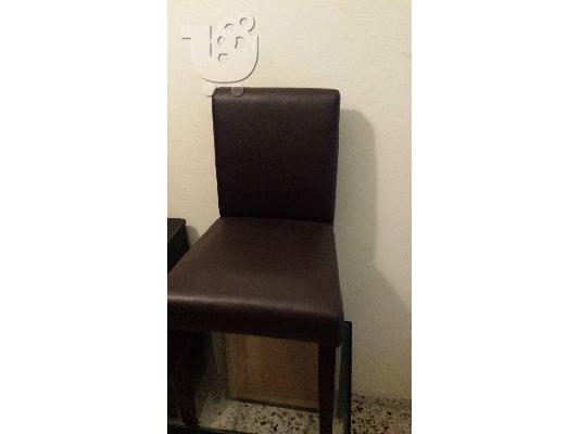 PoulaTo: ΠΩΛΗΣΗ 38 καρέκλες frisco με κάθισμα pu (δερματίνη),σκούρο καρυδί, σε άριστηκατάσταση