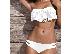 PoulaTo: Bikini Tassel PAD Bandeau Fringe Size M/L White