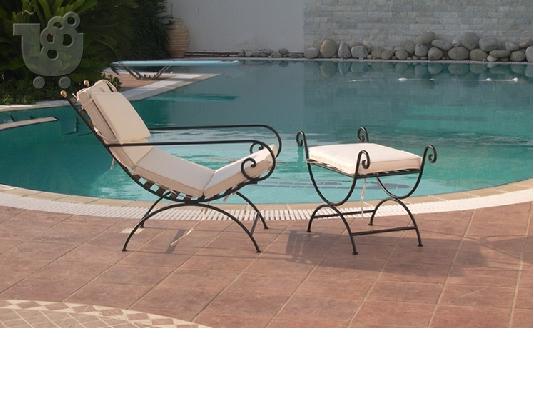 fauteuil de jardin επιπλα κηπου ομπρελες φωτιστικα βεραντας εξοχης πισινας wrought iron fu...