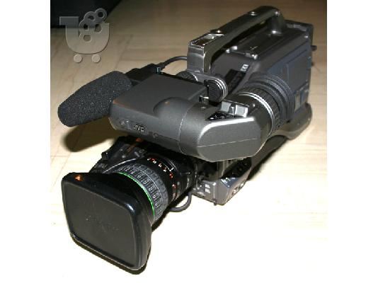 jvc gy dv 5000 pro-2 fakous (1 canon 16ari & 1 fujinon 14ari) -2 koutia kasetes standart d...