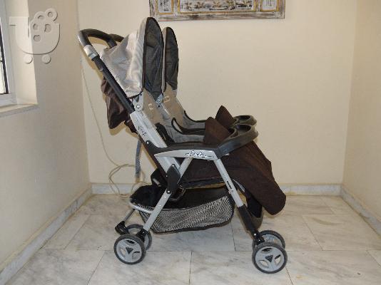 Παιδικό Καρότσι Peg Perego twins Aria (καρότσι διδύμων) + κάλυμμα βροχής....