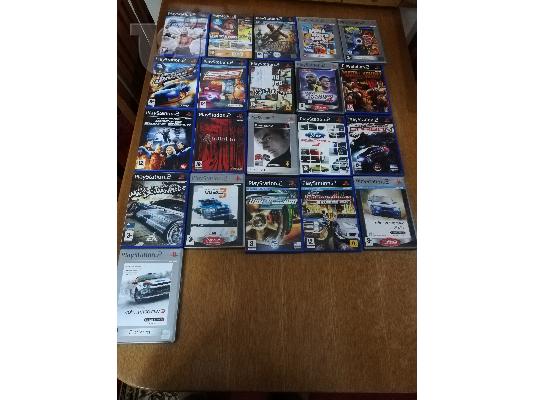 PoulaTo: Playstation 2 + μοχλος + memory card + 17 παιχνιδια