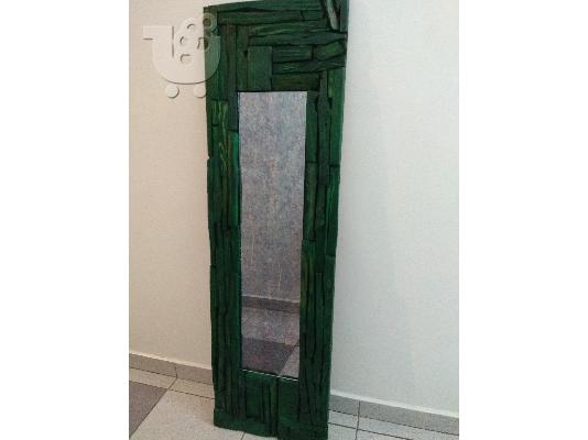 PoulaTo: Ξύλινος χειροποίητος καθρέφτης αντικέ