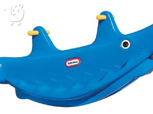 PoulaTo: τραμπαλα διπλη φαλαινα little tikes