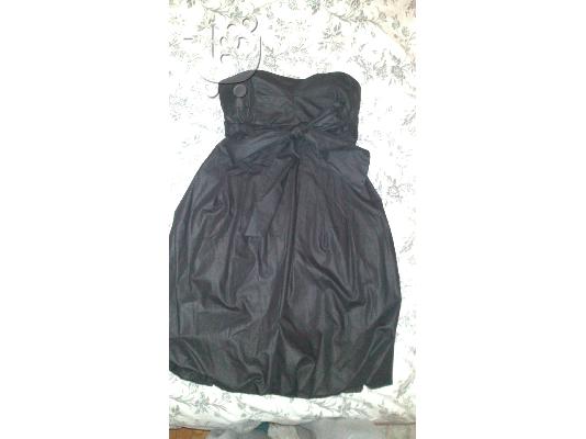 ΜΑΥΡΟ ΦΟΡΕΜΑ ΜΠΑΛΟΥΝ ΜΕ ΦΙΟΓΚΟ ΣΤΡΑΠΛΕΣ, SIZE SMALL